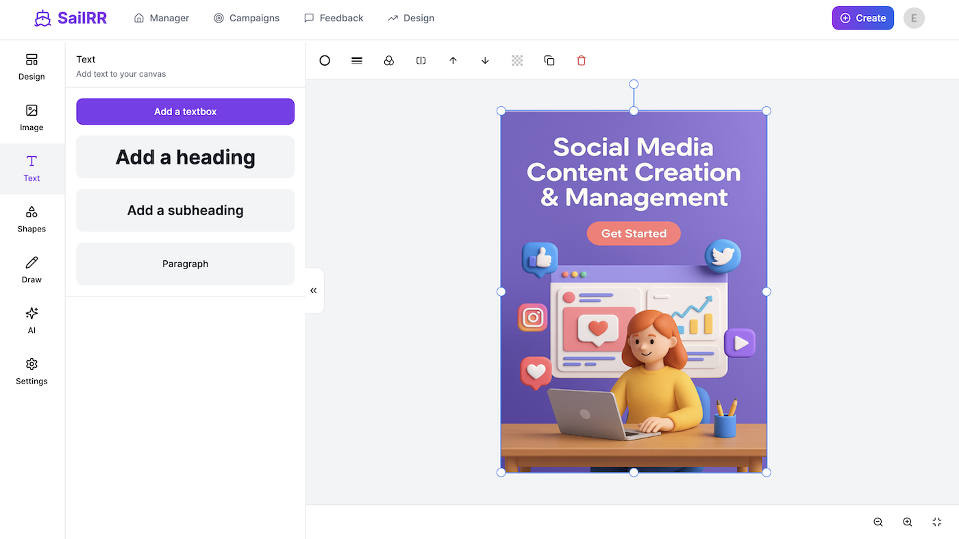 SailRR dashboard overview